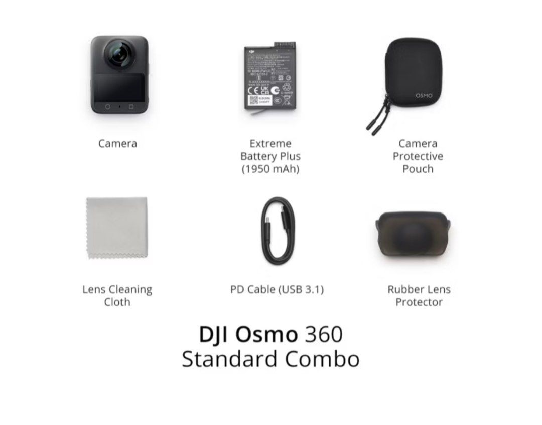 DJI Osmo 360 Standard Combo (Category: Cameras) located in Valenzuela. Submitted by jffrymnd (Listing ID 1398647475, Image 2). Description: 🚨FOR SALE!!!🚨 BRAND NEW SEALED - DJI OSMO 360 (Standard Combo) ***BELOW SRP*** ❌Mall Price: P24,990 ✅My Price: P22,990 FEATURES: ☑️1-inch 360 Imaging ☑️Native 8k 360 Video ☑️10-bit & D-Log M / D-Log M 10 bits ☑️120MP 360 Photo ☑️Magnetic Quick release ☑️10”-Min 8K/30fps recording ☑️4K/120fps & 170 boost vid