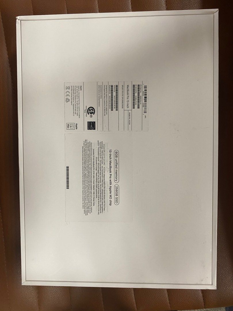 Empty Box of Macbook Pro M2 13 Inch with Apple stickers, Computers ...