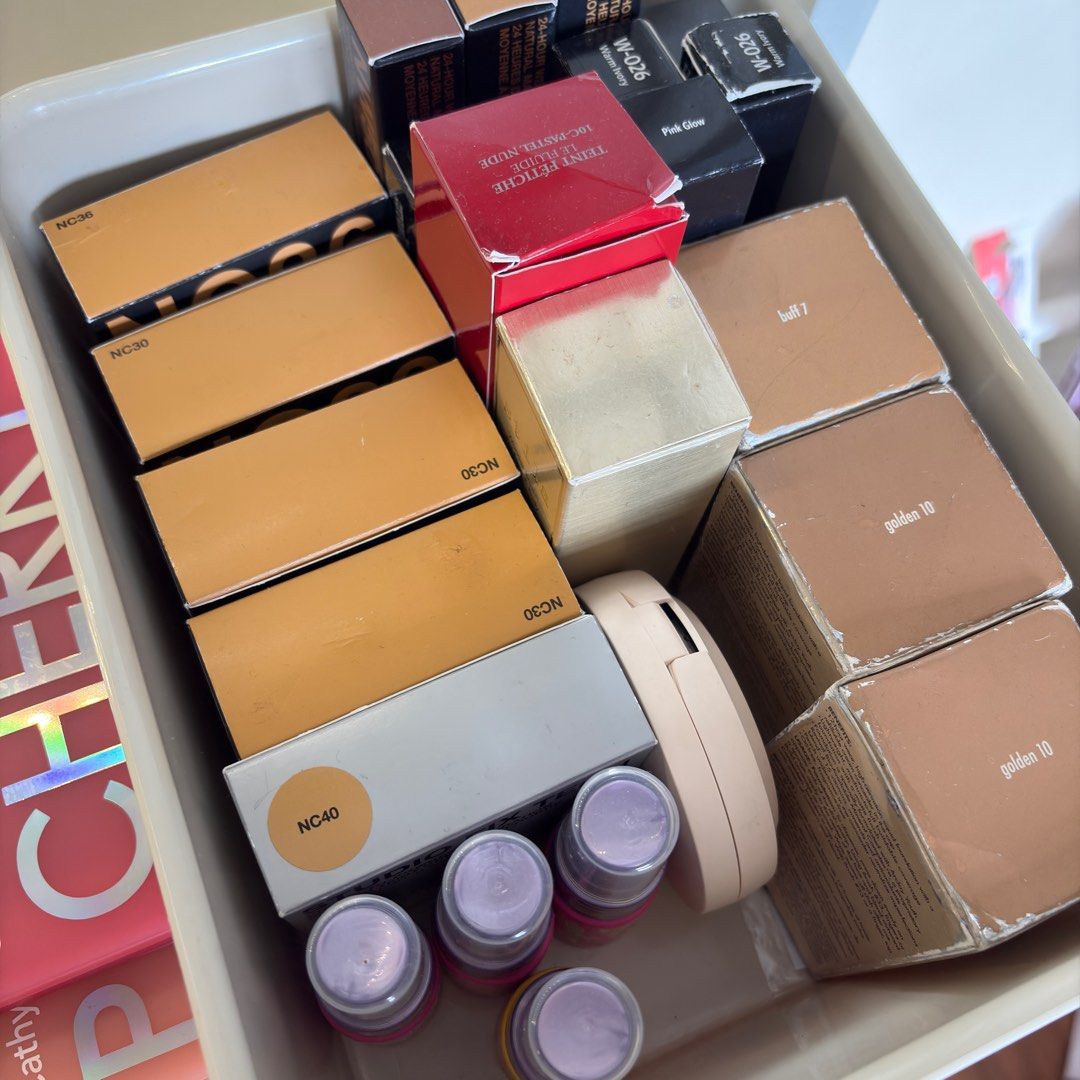 Foundation, Concealer, Lipstick, and More (Category: Makeup) located in Taytay. Submitted by jaeannelim (Listing ID 1398700030, Image 2). Description: - Makeup products from brands like NARS, Dior, Estee Lauder, MAC, Bobbi Brown, and Tom Ford. - Includes foundations, concealers, lipsticks, eyeshadow palettes, primers, and face palettes. - Wide range of shades and colors. - Some items are new, while others have been used..