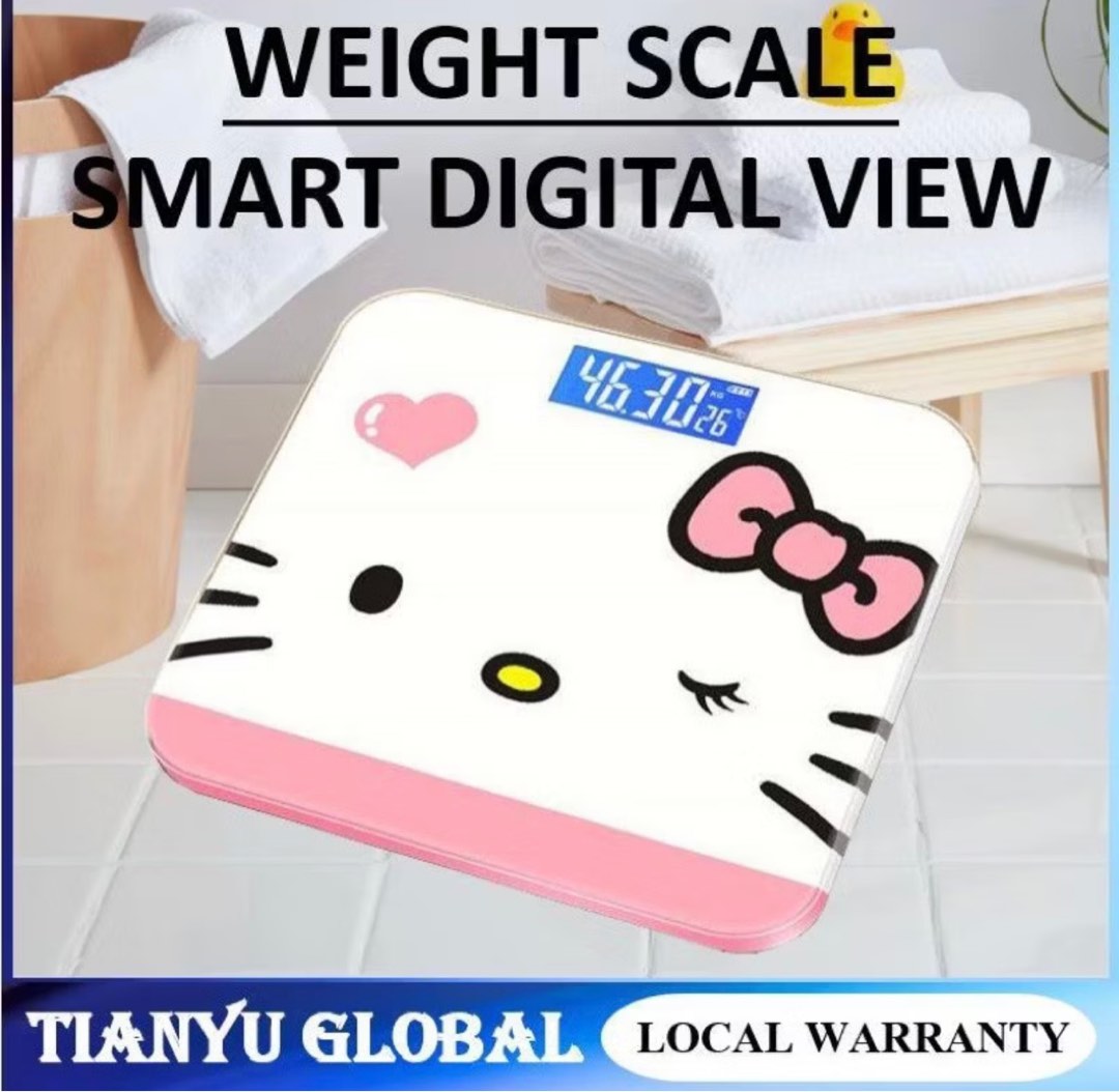 Hello Kitty Problem Scale Hello Kitty Smart Digital Weight Scale, Health & Nutrition, Health ...