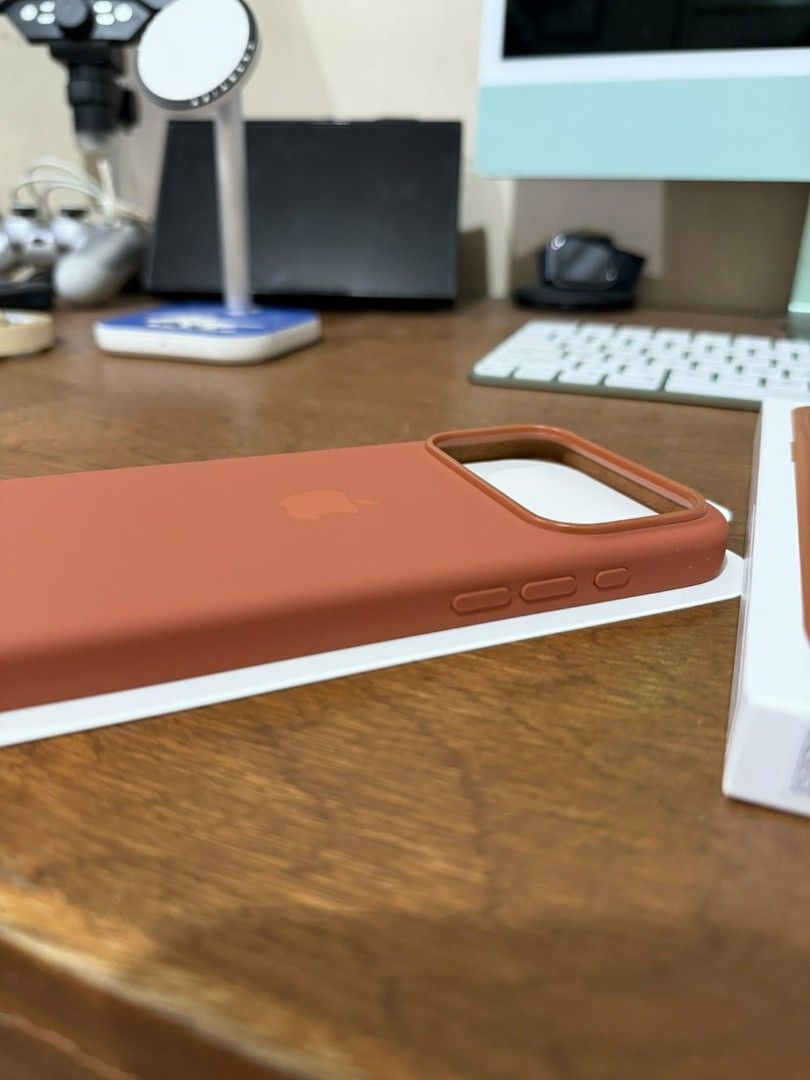 iPhone 17 Pro Max MagSafe Silicone Case [TERRA COTA BROWN] (Category: Cases & Sleeves) located in Manila. Submitted by zionmerced (Listing ID 1398532901, Image 3). Description: Screen protector also available Pm me :).