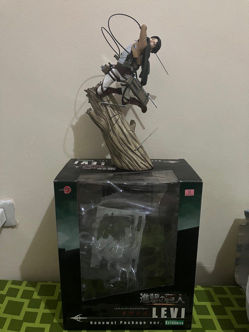 Kotobukiya Attack on Titan Levi Figure (Category: Figurines & Statues) located in Pasig City. Submitted by bulletlily (Listing ID 1398627807, Image 3). Description: BIB PM for more photos Payment gcash, maya, bank transfer For pick up only. Can’t drop at courier.