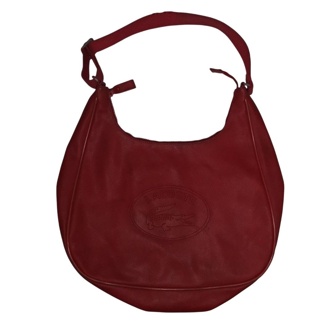 Lacoste Shoulder/Half Moon Bag (Red) (Category: Luxury Bags & Wallets) located in General Mariano Alvarez. Submitted by hundred_lives (Listing ID 1398652441, Image 1). Description: Lacoste Shoulder/Half Moon Bag (Red) Authentic Original Distressed Condition Adjustable Shoulder Strap ***Or Best Offer Wins*** Tags: burberry fendi mcm givenchy yohji yamamoto rick owens prada dolce & gabbana channel gucci hermès balenciaga valentino ralph lauren laco