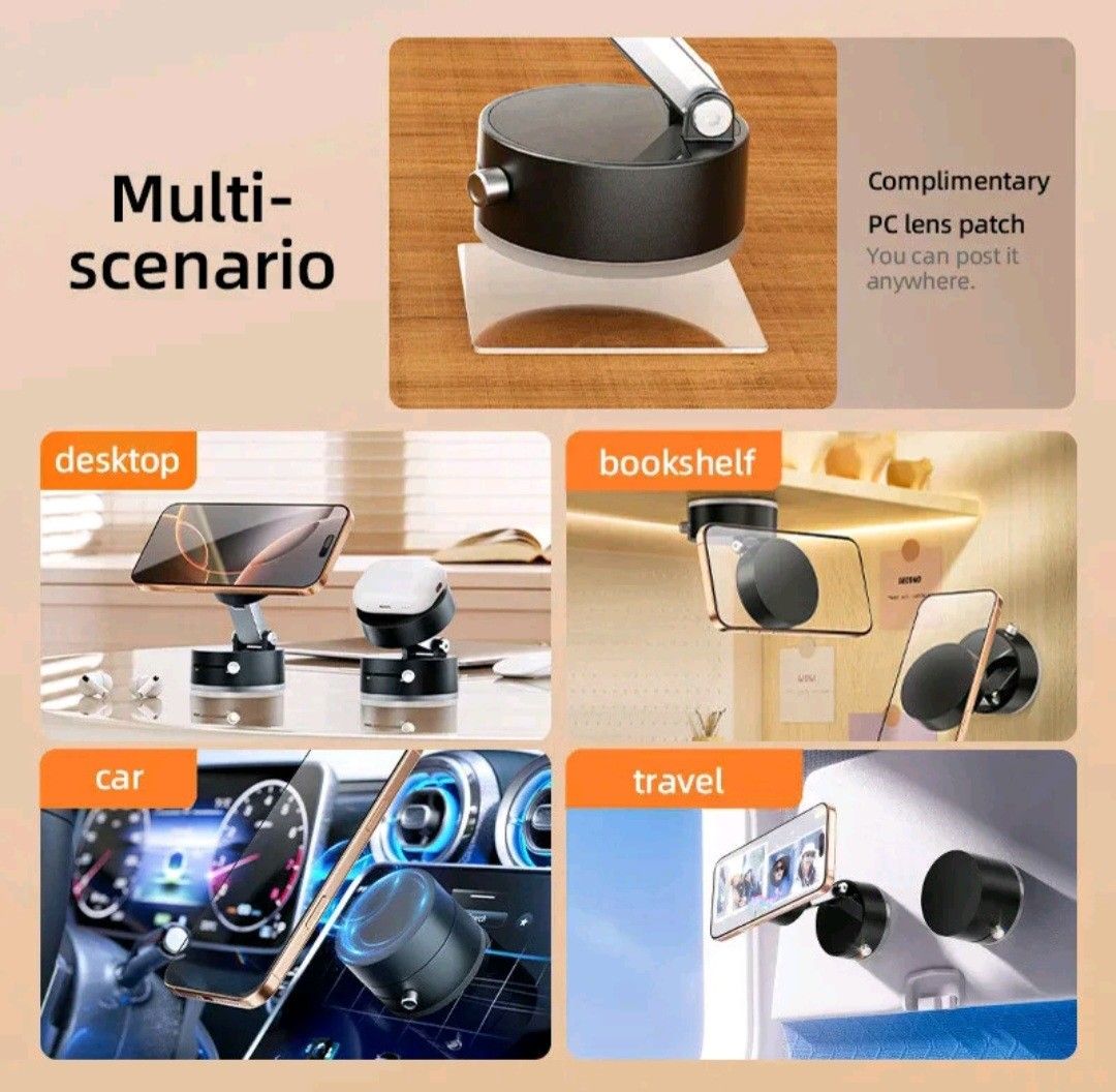 Magnetic Phone Holder (Category: Mounts & Holders) located in Quezon City. Submitted by justinechang (Listing ID 1398693473, Image 2). Description: Suitable for anv mobile phone model Car mobile phone holder suction cup vacuum adsorption car dedicated navigatior magnetic fixation.