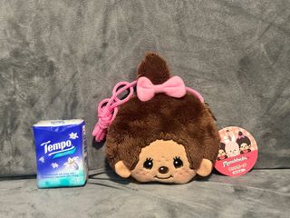 全新日版Monchhichi 女仔款大頭斜孭袋64179820669698110
