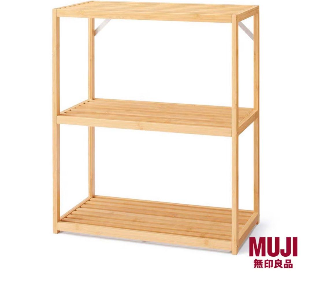 MUJI 3-Tier Bamboo Shelf, Furniture & Home Living, Furniture, Shelves ...