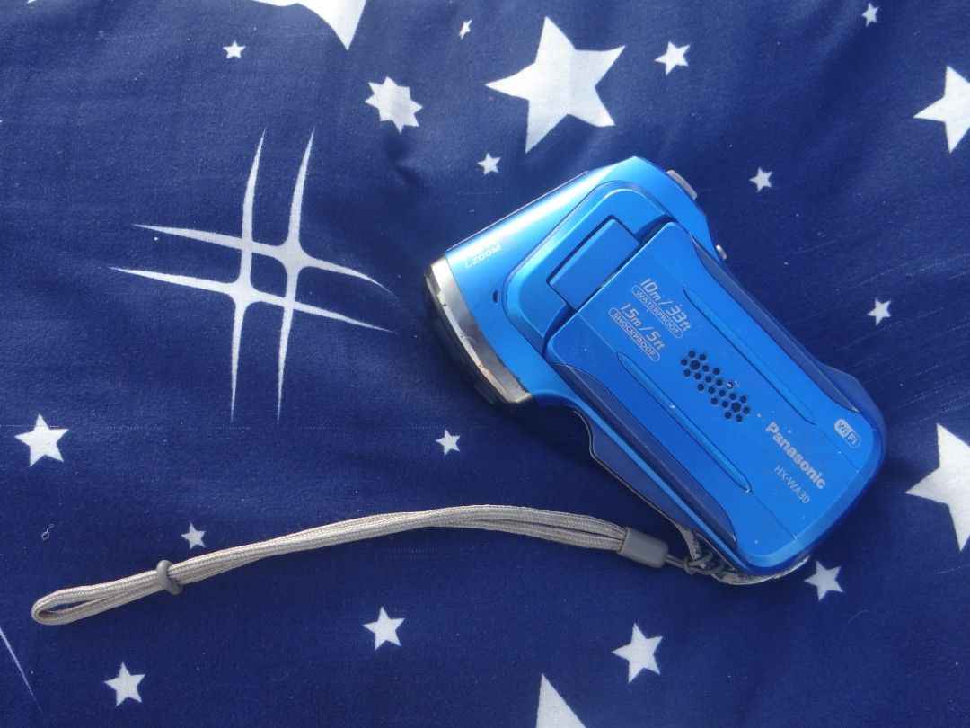 Panasonic Full HD Camcorder (Category: Video Cameras) located in Manila. Submitted by allaboutcollections (Listing ID 1398666002, Image 2). Description: Blue Panasonic camcorder/digicam💥 -Personal favourite but now need to let go na since madami ng units hehe, honest issue:batt lack lang but Hindi sya nakakaapekto as in dahil may double llck ang battery door nya also dents lang Yan lang ang totoong issue ng units -super Ganda ng output neto prom