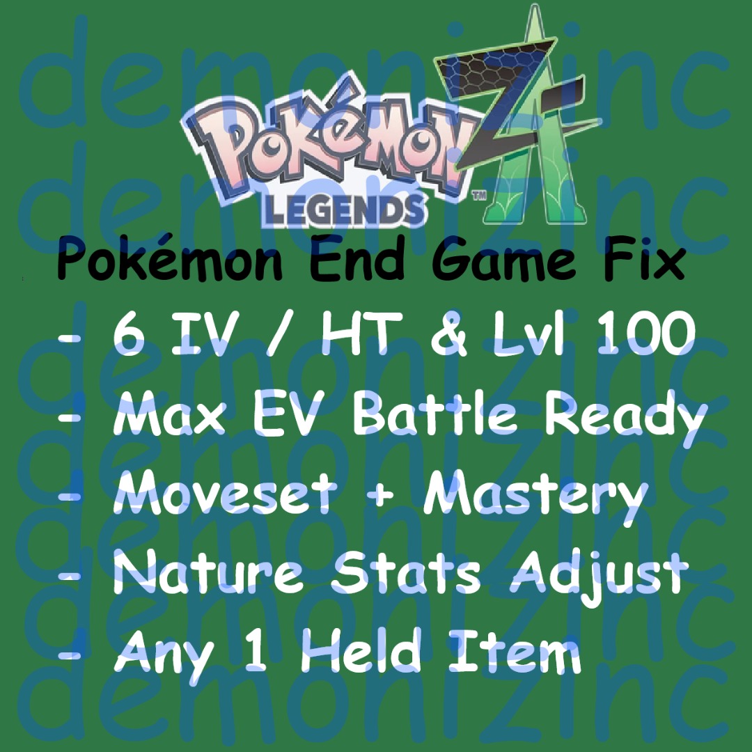 Pokemon Legends ZA / Z-A End Game Rank Battle 6IV Battle Ready, Video ...
