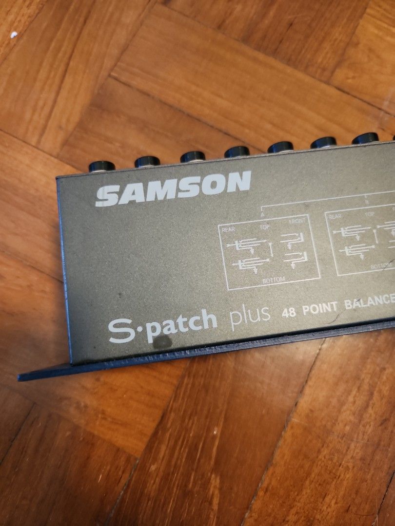 Samson S-Patch Plus Patch Bay (Category: Musical Instruments) located in Singapore. Submitted by browndwarf (Listing ID 1398543109, Image 1). Description: Seems to be one of the favourite patch bays out there. switches between Thru/Half thru/Normal are conveniently located on the front panel. Like new condition. No box. Self collect..
