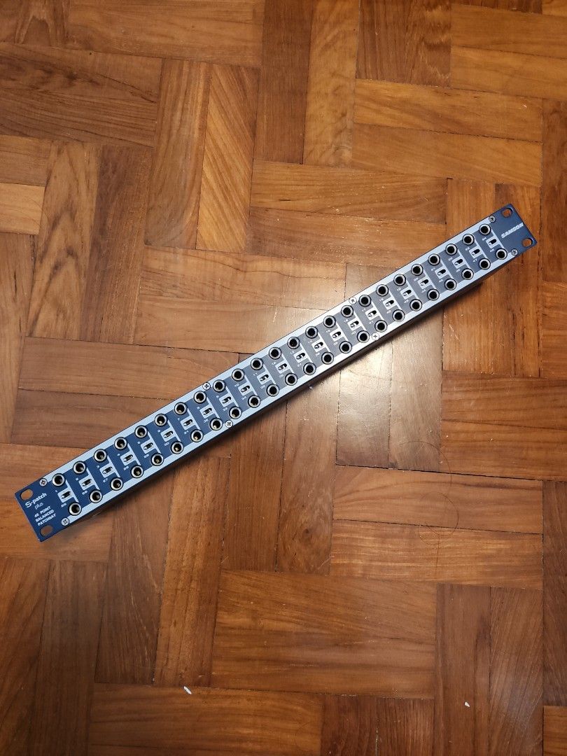 Samson S-Patch Plus Patch Bay (Category: Musical Instruments) located in Singapore. Submitted by browndwarf (Listing ID 1398543109, Image 3). Description: Seems to be one of the favourite patch bays out there. switches between Thru/Half thru/Normal are conveniently located on the front panel. Like new condition. No box. Self collect..