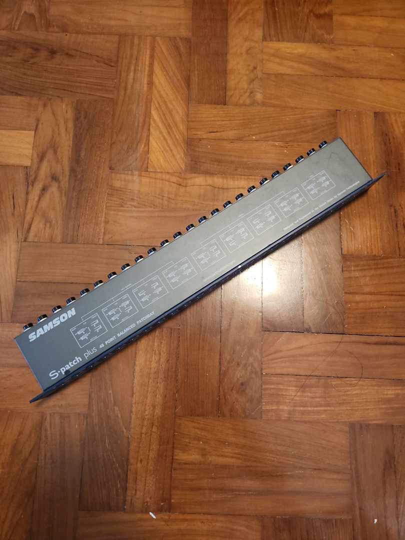 Samson S-Patch Plus Patch Bay (Category: Musical Instruments) located in Singapore. Submitted by browndwarf (Listing ID 1398543109, Image 2). Description: Seems to be one of the favourite patch bays out there. switches between Thru/Half thru/Normal are conveniently located on the front panel. Like new condition. No box. Self collect..