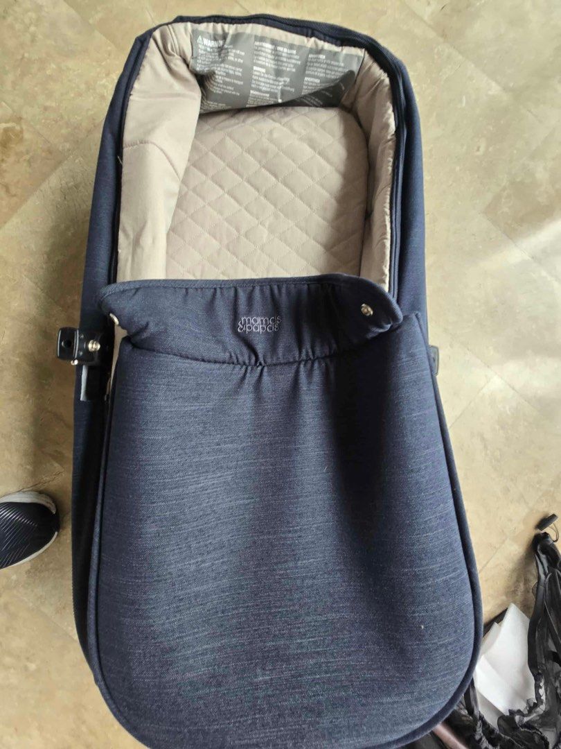 SET Mamas and Papas strada stroller and baby cot (Category: Strollers) located in Makati City. Submitted by nmvs1 (Listing ID 1398701852, Image 2). Description: Set of stroller and newborn to 6months babycot Very durable and sturdy premium stroller Mamas and papas strada in Navy Stroller bought for 48k Cot bought for 16k Total of 64k Selling for 36k bundle set or separately.
