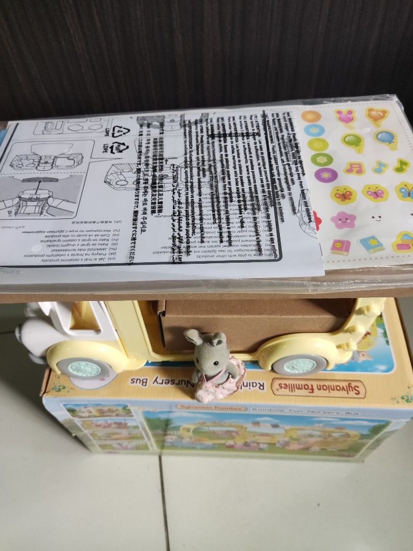 Sylvanian Rainbow Fun Nursery bus (Category: Kids Toys) located in Quezon City. Submitted by torricograces (Listing ID 1398562614, Image 3). Description: - Sylvanian Families Rainbow Fun Nursery Bus - The bus is yellow and white. - Brand new open box only .