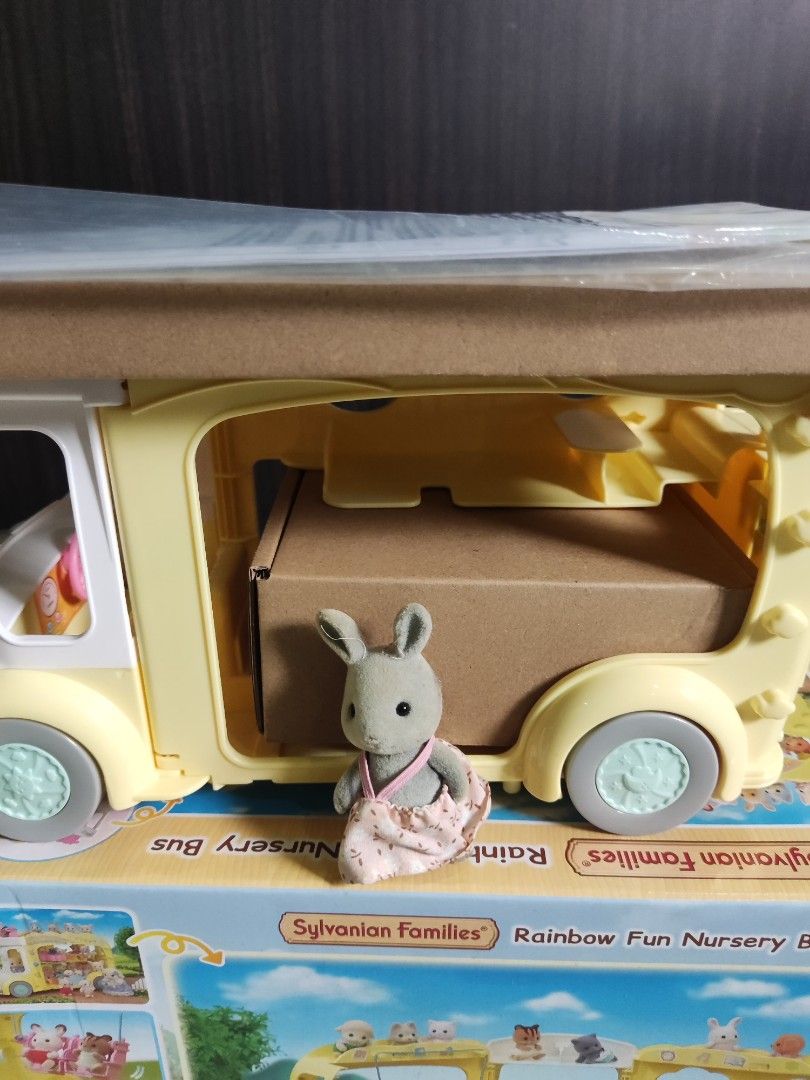 Sylvanian Rainbow Fun Nursery bus (Category: Kids Toys) located in Quezon City. Submitted by torricograces (Listing ID 1398562614, Image 2). Description: - Sylvanian Families Rainbow Fun Nursery Bus - The bus is yellow and white. - Brand new open box only .