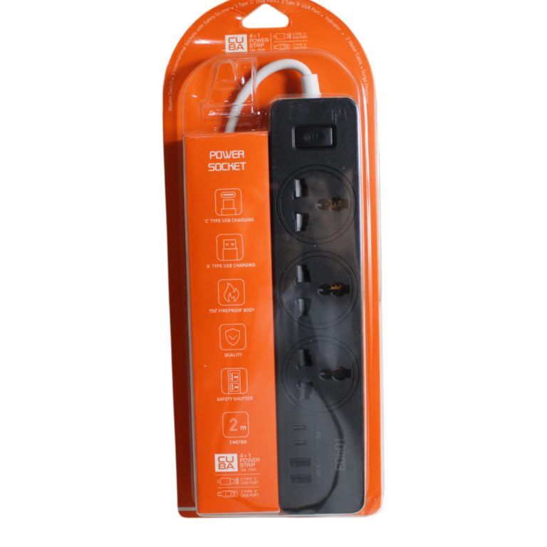 Three Universal Socket Extension Outlet 2 USB 2 Type-C (Category: Electrical, Adaptors & Sockets) located in Caloocan City. Submitted by latestgadgetph (Listing ID 1398632740, Image 2). Description: SKU Black : LGGEN10403BLA-207147 White : LGGEN10403WHI-207148 Features: Universal Power Strip Outlets: Universal Outlets that are designed to accommodate electrical adapters or oversized plugs. Universal Power strip is equipped with universal outlets 