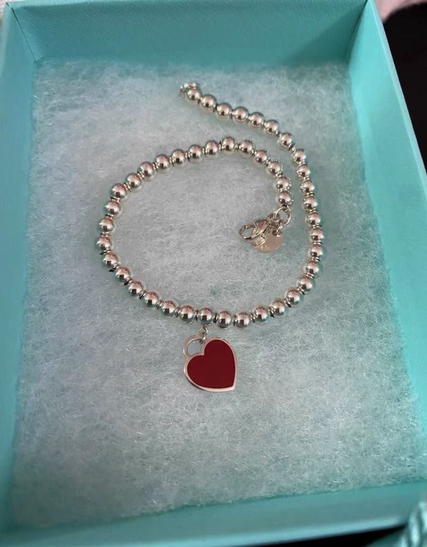 Tiffany CO Return to Tiffany Series Heart 925 Silver Bracelet