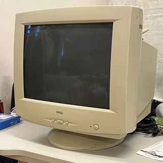 Vintage Dell Crt monitor screen Retro computer screen64156441332225110