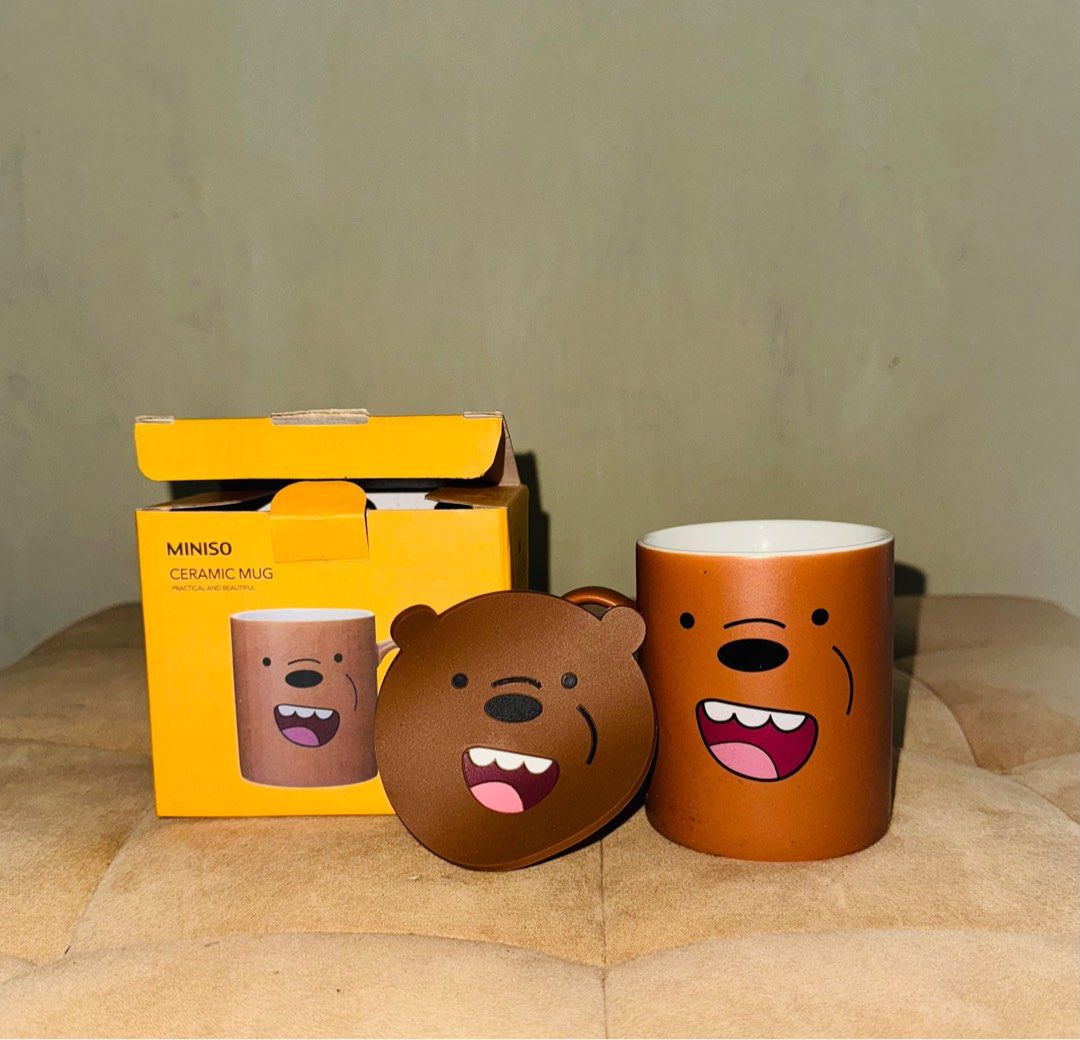 Miniso We Bare Bear Coffee Mug Cup (Category: Coffee & Tea Tableware) located in General Trias. Submitted by familyisasoultribe (Listing ID 1398698486, Image 1). Description: Available as long wala pa nakalagay na sold po :) 🧿Location is General Trias, Cavite🧿 Kindly check my other post baka may magustuhan pa po kayo :) Cash On Pick Up - pwede check to sawa if pick sa Spa po. (kayo po magbobook if via Lalamove.) COD shipping fee muna ang babaya