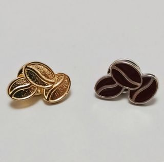 100% New Coffee Beans Pins 咖啡豆 襟針64204044902915110