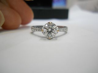 18K white gold main stone 71 parts with 22 parts diamond ring GIA copy certificate F color, I2 VG EX G, NONE size 10, 10000 yuan, no deposit, 7000 yuan64191465184897110