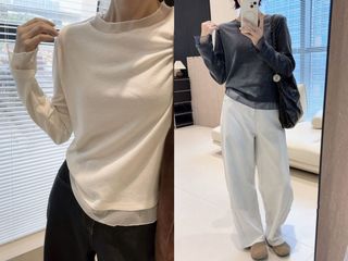 ❣️(🌟預購)(💰250/2件)(📦2件包順豐)網紗拼接lace長袖衫(3色)64185331276035110