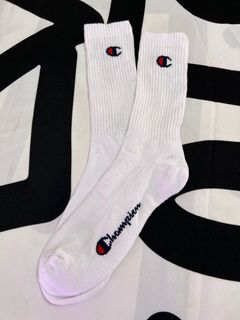 $25/1對 買5送1-- 特價現貨Champion Classic cushioned white crew socks 毛巾底中筒襪 1對 (Size: 24 - 29 cm)64182488266755110