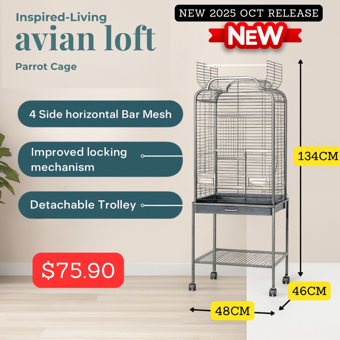 Photo inspiration: Custom Parrot Cage With Horizontal Bars And Shelves Reference: Warehouse Moving Sales 75 90 Only Spacious Parrot Cage For