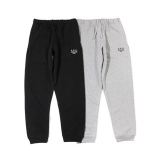外國預訂 2色選 A.P.C. 刺繡logo  純色棉質 束腳款 長褲64193274634115110