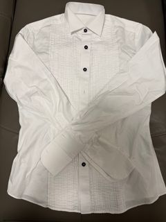 [幸福傳承] 全新 白色禮服襯衫 恤衫 煲呔領 燕子領訂造 prewedding 結婚64184688518659110