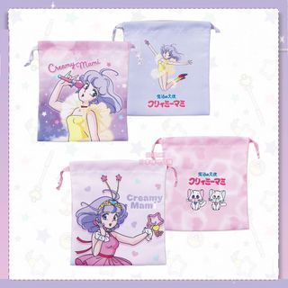 Japan Creamy Mami the Magic Angel I'm Little Cream Theme Pink Canvas Drawstring Storage Bag Set64185947089409110