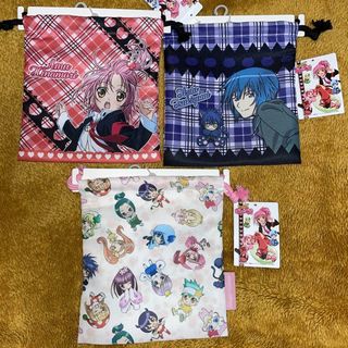 日本 Shimamura 守護甜心 Shugo Chara 主題帆布 束口 收納袋 套裝64185946990211110
