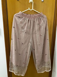 日牌網紗刺繡闊腿褲 Waist 66-80cm64192573483394110