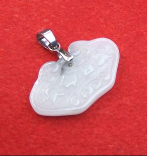 Natural Burmese Jadeite A Jade Luminous, Moist, Fine White Ice Exquisite Longevity and Wealth Lock.64189506986114110