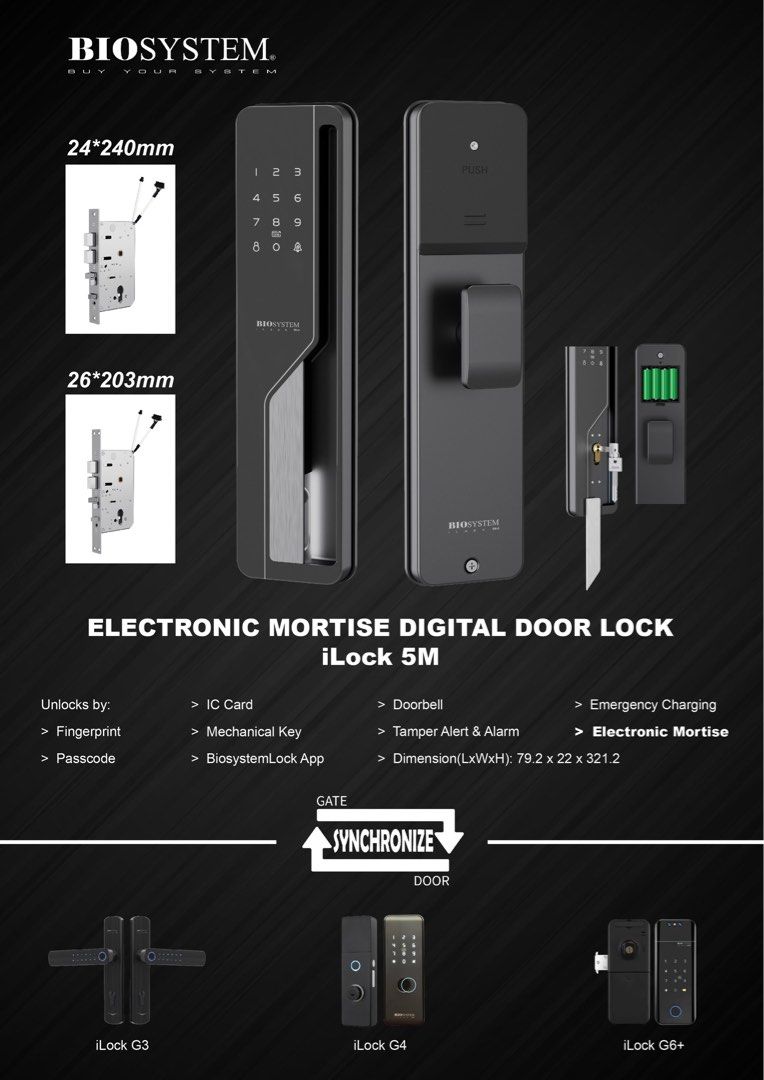 Bio Locks Biosystem iLock 5M Electronic Digital Door Lock - Change Your Yale ...