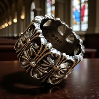 Chrome Hearts 連十字純銀戒指64192573174787110