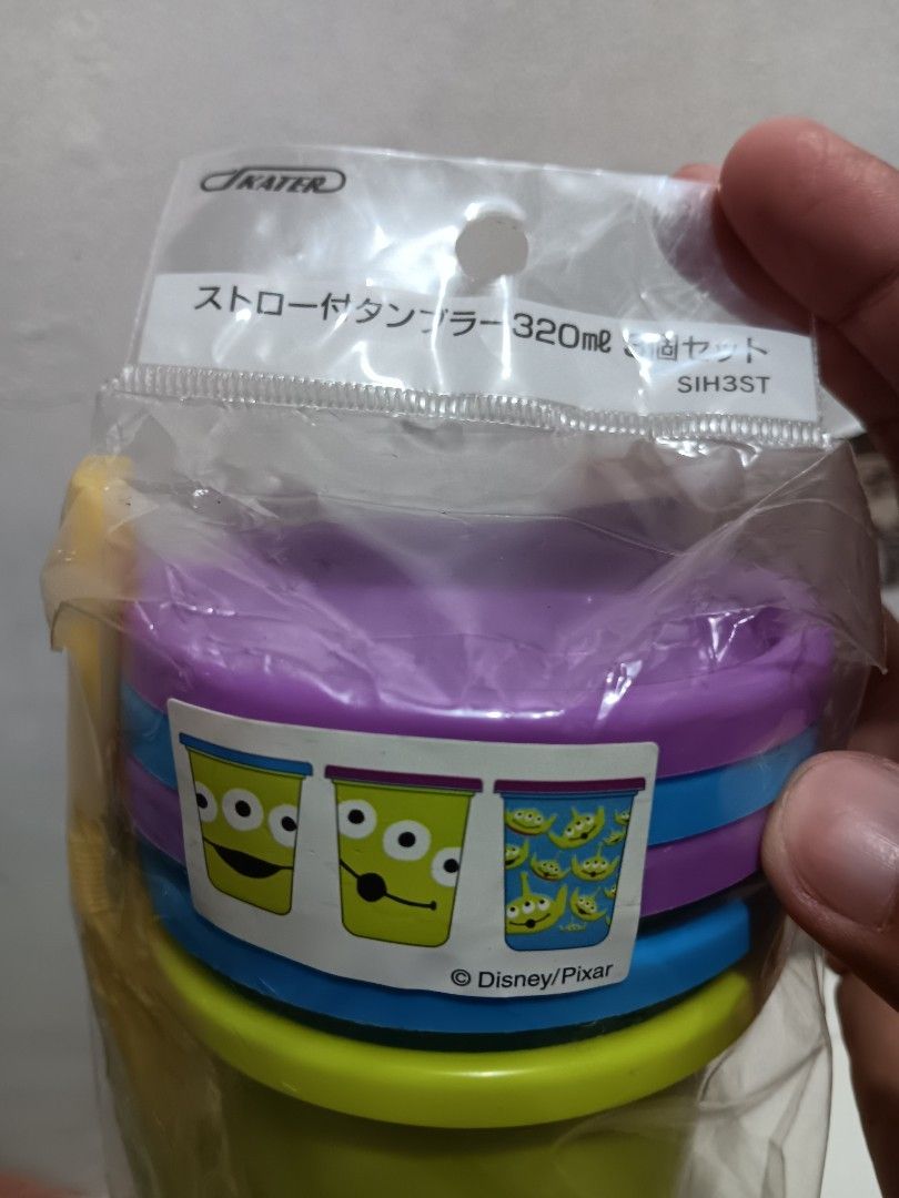 Disney Pixar Toy Story Alien Drinking Set (Category: Character Goods) located in Manila. Submitted by roshisneakerhouse (Listing ID 1398846838, Image 3). Description: - Brand new Disney Pixar Toy Story Alien drinking set. - Includes a cup, straw, and stackable cups. - Features the iconic Alien character. - Still sealed in its original packaging. - Made in Japan. Lalamove/Grab express/J&T PM lang sa interested.