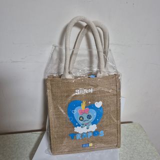 全新正版正貨Disney Stitch Tote Bag史迪仔麻袋 bag Scrump 小甘，25x15x22 cm,得意可愛，誠意推薦。64191464996225110