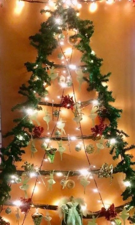Diy Christmas tree , decors not included (Category: Everything Else Others) located in Antipolo. Submitted by ynut143 (Listing ID 1398802747, Image 3). Description: pls note: decors not included made from thick branch of tree heavy duty, painted height is 71 inches , 6ft width is 51 inches.