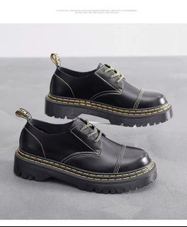 🌟官網授權商家🌟Dr . Martens1461厚底3孔 Bex 馬丁鞋男低幫真皮雙黃線圓頭休閒學生鬆糕底短靴男鞋尺碼：37-4764185330474881110