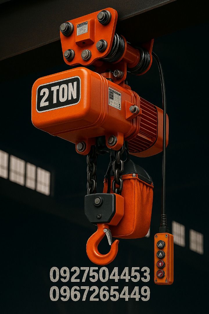ELECTRIC CHAIN HOIST WITH TROLLEY (Category: Construction Tools & Equipment) located in Manila. Submitted by dforte2026 (Listing ID 1398778168, Image 1). Description: No time to go out? Don't know where to buy? Afraid of online scammers? ‼️ WE'RE HERE TO HELP AND SERVE YOU‼️ ☑️ 100% LEGIT TRUSTED SUPPLIER ☑️ Competitive Price ☑️ With complete Legal Documents ☑️ BIR Registered ☑️ SEC Registered 💠Complete Product Lineup for all types of ELECTRICAL