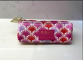Elemis 桃紅色粉紅色化妝袋| 玫瑰金扣64185946850563110