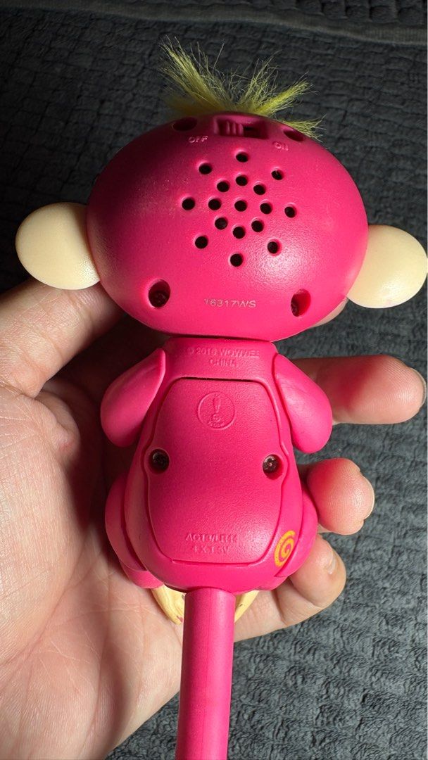 Fingerling pink monkey toy (Category: Interactive Toys) located in Echague. Submitted by tentenheartph (Listing ID 1398863146, Image 2). Description: Preloved from CANADA some paint chips working no crack clean battery slot with bstt cover please manage your expectations buy at your own risk .