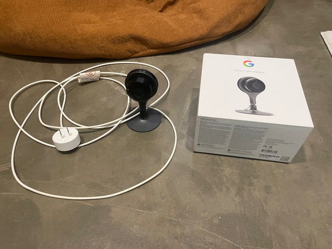 Google Nest Cam Indoor Gen 1 (1st unit) (Category: Security Systems & CCTV Cameras) located in El Nido. Submitted by abstractandrai (Listing ID 1398770741, Image 2). Description: - Google Nest Cam Indoor (my 1st unit, I have another one if you want it check my listings) - Includes camera, power adapter, and original box - Color: Black and gray - Designed for indoor use - Sleek, modern design - Easy to set up - SUBSCRIPTION NEEDED *This one is old