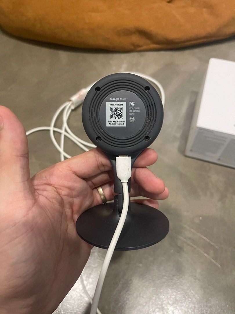 Google Nest Cam Indoor Gen 1 (1st unit) (Category: Security Systems & CCTV Cameras) located in El Nido. Submitted by abstractandrai (Listing ID 1398770741, Image 3). Description: - Google Nest Cam Indoor (my 1st unit, I have another one if you want it check my listings) - Includes camera, power adapter, and original box - Color: Black and gray - Designed for indoor use - Sleek, modern design - Easy to set up - SUBSCRIPTION NEEDED *This one is old