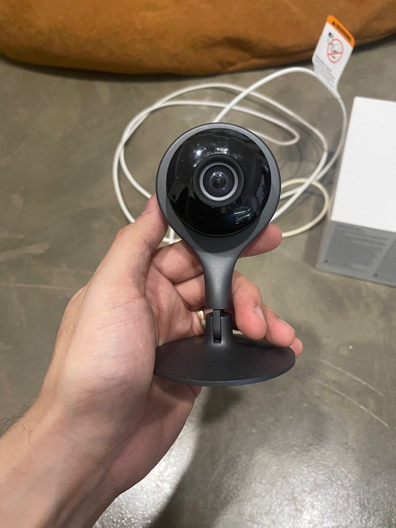 Google Nest Cam Indoor Gen 1 (2nd Unit) (Category: Security Systems & CCTV Cameras) located in El Nido. Submitted by abstractandrai (Listing ID 1398770824, Image 1). Description: - Google Nest Cam Indoor (my 2nd unit, I have another one if you want 2, check my listings) - Includes camera, power adapter, and original box - Color: Black and gray - Designed for indoor use - Sleek, modern design - Easy to set up - SUBSCRIPTION NEEDED.