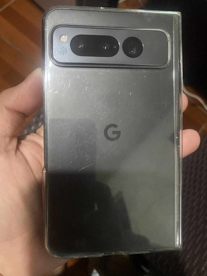 Google Pixel Fold (Category: Google Pixel) located in Binan City. Submitted by gwenifer (Listing ID 1398721804, Image 2). Description: Google Pixel Fold with Box and Cases 12/256g no issue call or text 09764566926 .