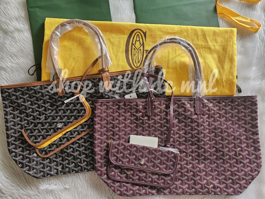 GOYARD St Louis PM Tote (Category: Luxury Bags & Wallets) located in Taguig. Submitted by designer.central (Listing ID 1398718719, Image 1). Description: Brand New Goyard St Louis PM Burgundy | Black/Tan ₱110,000 each BNEW, Never Carried complete store inclusions BPI, BDO, GCash, PayMaya, , Paypal (via friends and family option), BDO Checkout Cash on Pick-up at Acacia Estates, Taguig 📢 We are not affiliated with any of the brands featured in thi