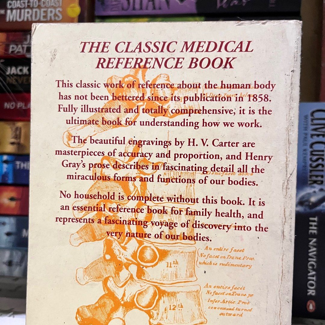 Gray's Anatomy Book (Category: Textbooks) located in Taguig. Submitted by hazebooksdeclutter (Listing ID 1398796633, Image 3). Description: - Classic medical reference book - Fully illustrated with detailed engravings - Features beautiful engravings by H.V. Carter - Comprehensive guide to the human body - Great for family health and learning.