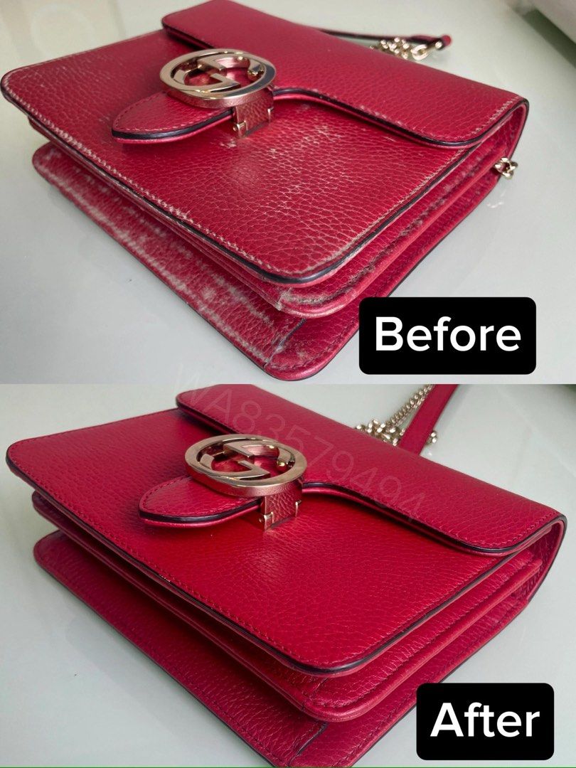 gucci bag spa cleaning, recolouring, Bag restoration, Luxury, Bags