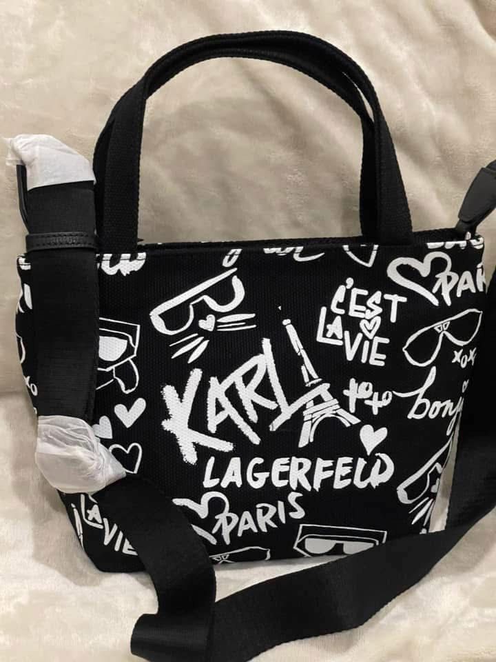 Repriced: Karl Lagerfeld 2way Bag (Category: Cross-body Bags) located in Balamban. Submitted by nitasgoodfinds2 (Listing ID 1398766023, Image 2). Description: Karl Lagerfeld 🇺🇸 Top Zip 2way Crossbody Bag Canvas Dimensions: 11”x8”3.75”.